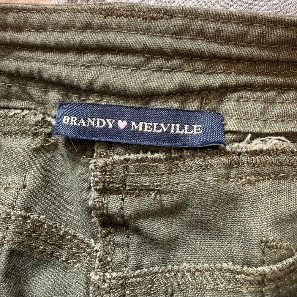 Brandy Melville Kim Cargo Pants in Military Green - Picture 8 of 10